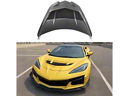 SuperAutoUSA ZR1 Style Hood; Carbon Fiber (20-26 Corvette C8, Excluding ZR1)