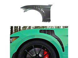 SuperAutoUSA GT500 Style Front Fenders; Unpainted (18-23 Mustang GT, EcoBoost)