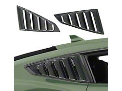 SuperAutoUSA Quarter Window Louvers; Carbon Fiber (24-26 Mustang Fastback)