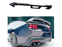 SuperAutoUSA Rear Wing Spoiler with Gurney Flap; Gloss Black (24-25 Mustang)