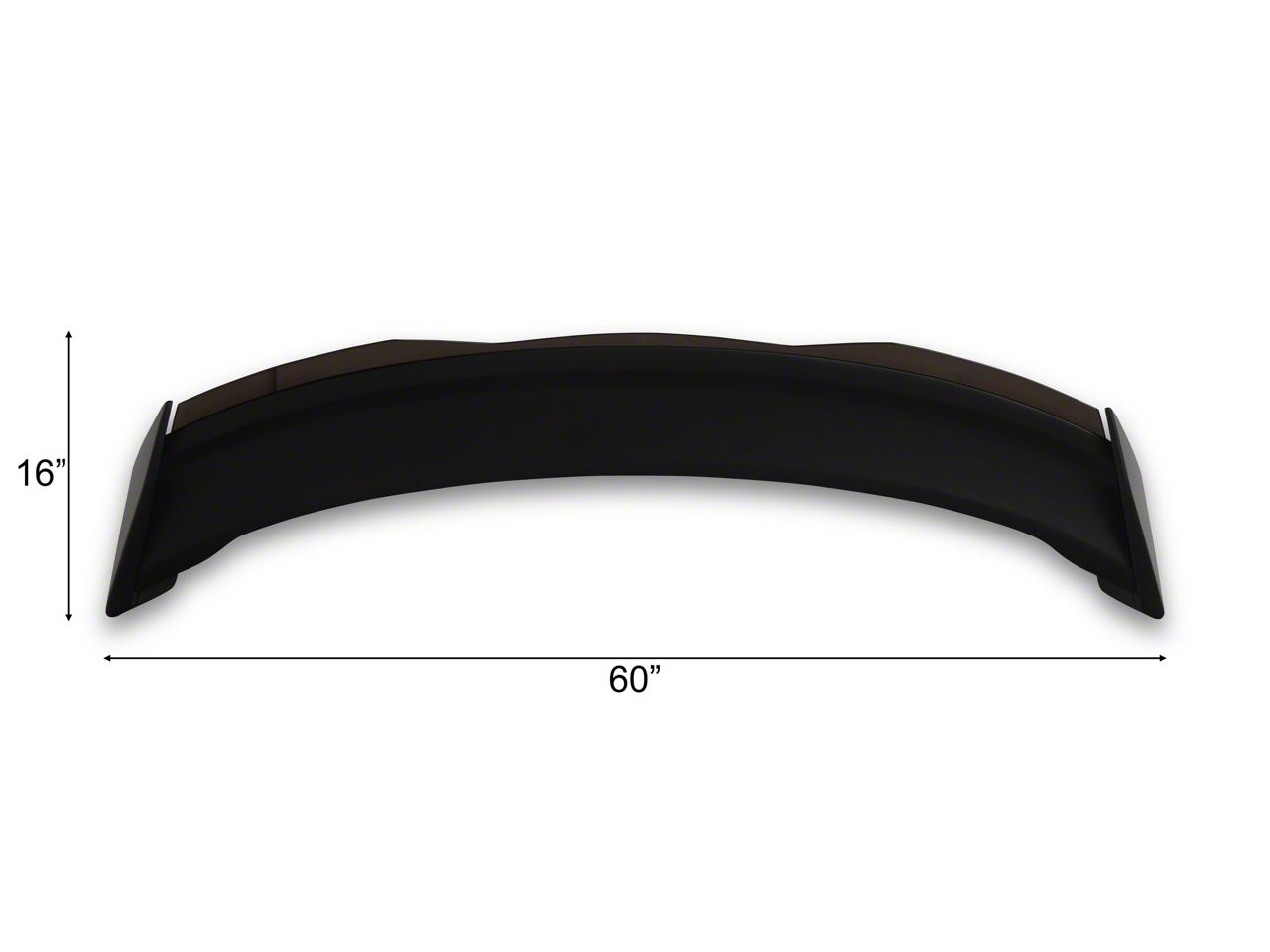 SuperAutoUSA Mustang Rear Wing Spoiler with Gurney Flap; Matte