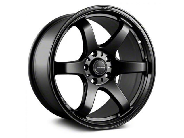 Superspeed Wheels RF06RR Matte Black Wheel; 18x9.5 (05-09 Mustang GT, V6)
