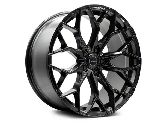 Superspeed Wheels RF07 Matte Black Wheel; Rear Only; 20x10.5 (15-23 Mustang GT, EcoBoost, V6)