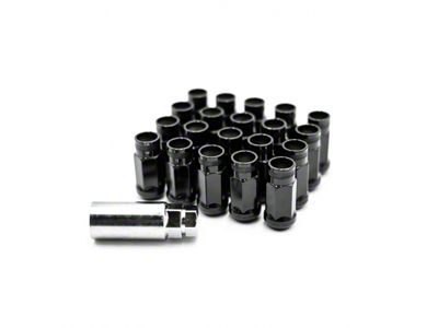 Superspeed Wheels Black Chrome Cold Forged Steel Tuner Lugs; M14x1.5; Set of 20 (15-26 Mustang)