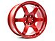 Superspeed Wheels RF06RR Hyper Red Wheel; 18x9.5 (15-23 Mustang EcoBoost w/o Performance Pack, V6)