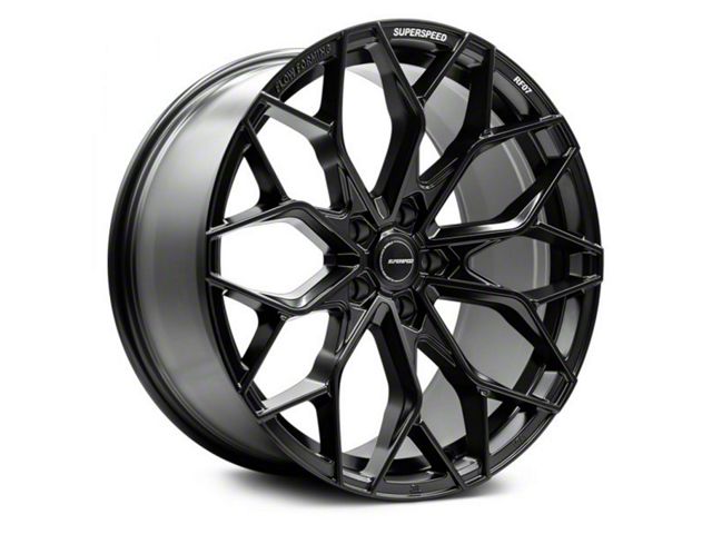 Superspeed Wheels RF07 Matte Black Wheel; Rear Only; 20x10.5 (10-14 Mustang)