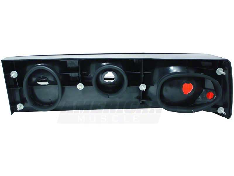 Mustang Stock Replacement Tail Light; Black Housing; Red