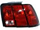 Stock Replacement Tail Light; Black Housing; Red/Clear Lens; Passenger Side (99-04 Mustang, Excluding 99-01 Cobra)