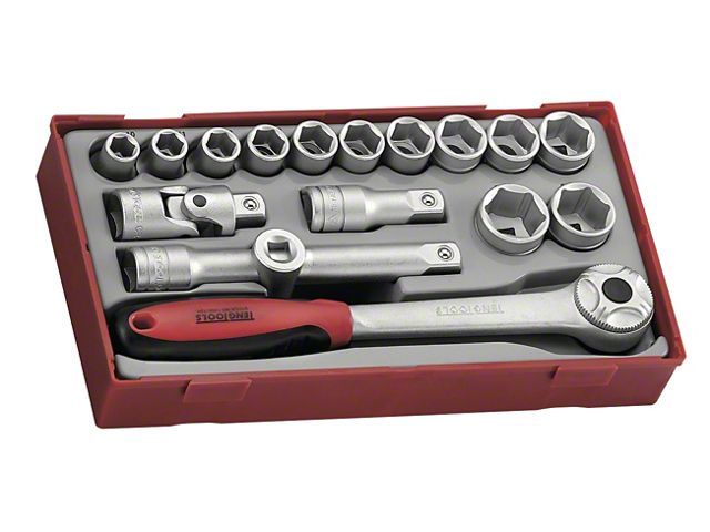 Teng Tools Universal AM 1/2-Inch Drive Metric 6-Point Shallow Socket ...