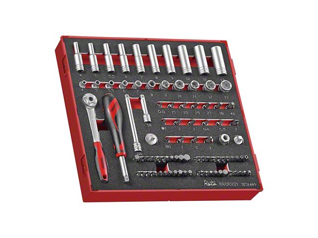 Teng Tools Universal AM 1/4-Inch Drive Metric 6-Point Regular/Shallow ...