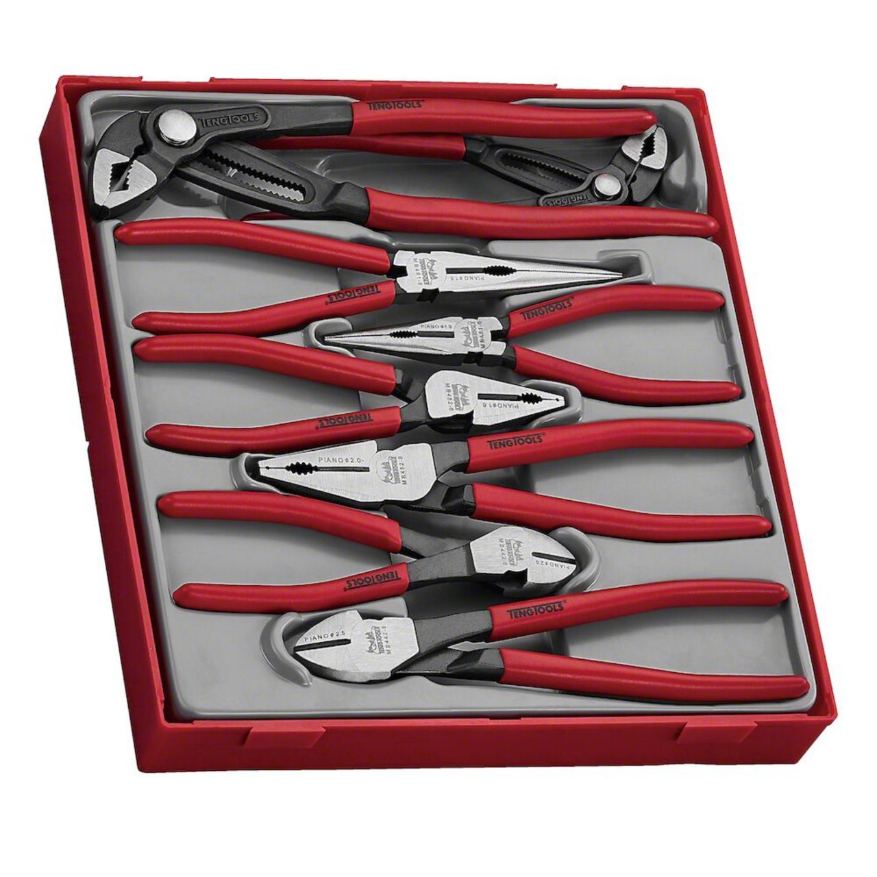 Teng Tools Universal AM Vinyl Grip Q Plier Set Tool Tray; 8-Piece ...