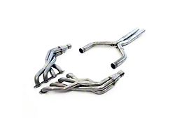 Texas Speed & Performance 1-7/8-Inch Stainless Steel Long Tube Headers with 3-Inch Stainless Steel Catted X-Pipe and 6mm Tunnel Plate Spacer (16-24 Camaro SS Coupe)