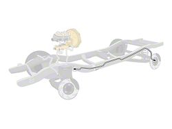 The Right Stuff Detailing Pre-Bent Front to Rear Brake Line; OE Steel (87-92 2.3L Mustang LX w/ Single Exhaust)