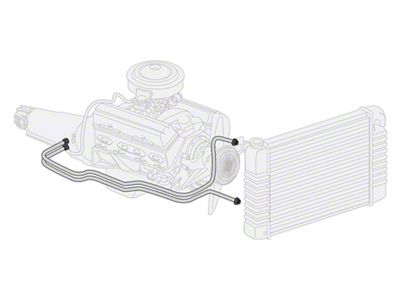 The Right Stuff Detailing Pre-Bent Transmission Cooler Line; OE Steel (87-93 5.0L Mustang w/ Automatic Transmission)