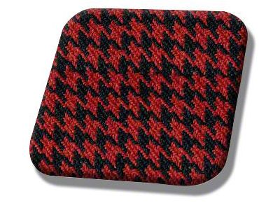 Deluxe Front Seat Upholstery Kit; Red with Black/White Houndstooth Insert (93-02 Camaro)