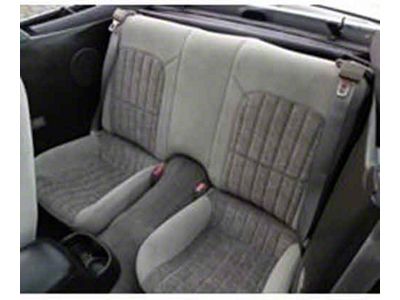Standard/Deluxe Front and Rear Seat Upholstery Kit; Black with Gray Insert (97-02 Camaro Coupe)