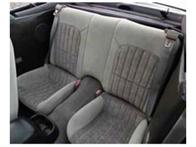 TMI Standard/Deluxe Front and Rear Seat Upholstery Kit; Black with Gray Insert (97-02 Camaro Coupe)