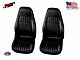 TMI Standard Front and Rear Seat Upholstery Kit; Black with Black Insert (97-02 Camaro Coupe)