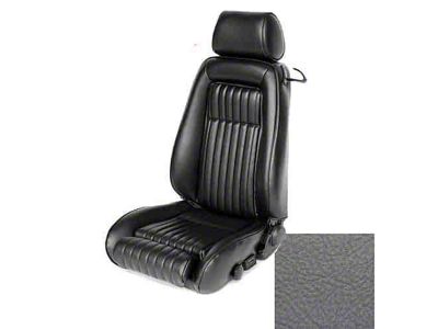 TMI Articulated Sport Performance Front and Rear Seat Upholstery Kit; Medium Gray Leather (87-89 Mustang Convertible)