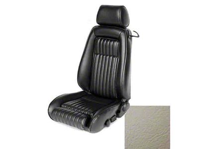 TMI Articulated Sport Performance Front and Rear Seat Upholstery Kit; Opal White Leather (87-89 Mustang Convertible)