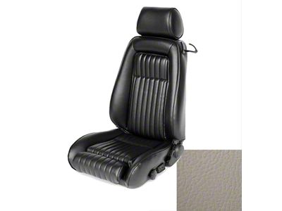 TMI Articulated Sport Performance Front and Rear Seat Upholstery Kit; Opal White Vinyl (87-89 Mustang Convertible)