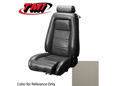 TMI Articulated Sport Performance Front and Rear Seat Upholstery Kit; Opal White Vinyl (85-86 Mustang Hatchback)