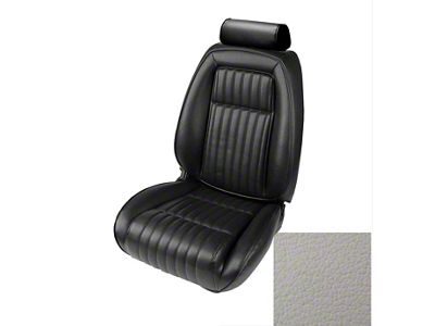 TMI Articulated Sport Performance Front and Rear Seat Upholstery Kit; White Leather (90-91 Mustang Convertible)