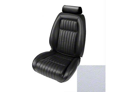TMI Articulated Sport Performance Front and Rear Seat Upholstery Kit; White Vinyl (92-93 Mustang Convertible)