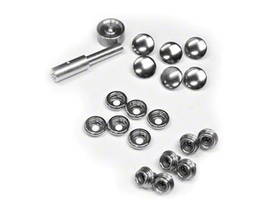 TMI Convertible Top Boot Fasteners; Nickel Plated Brass (Universal; Some Adaptation May Be Required)