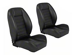 TMI Cruiser Collection Pro-Low Back Seats; Black (Universal; Some Adaptation May Be Required)