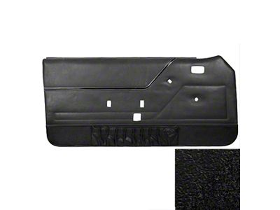 TMI Door Panels; Black (85-86 Mustang Coupe & Hatchback w/ Power Windows & Locks)