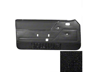 TMI Door Panels; Black (85-86 Mustang Coupe & Hatchback w/ Manual Windows)