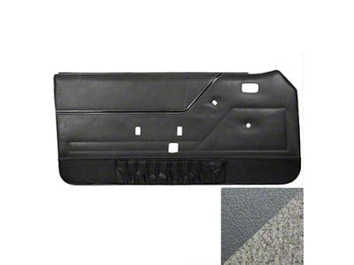 TMI Door Panels; Charcoal Gray (85-86 Mustang Coupe & Hatchback w/ Power Windows & Locks)