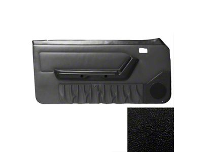 TMI Door Panels; Ebony Black (92-93 Mustang Coupe & Hatchback w/ Power Windows)