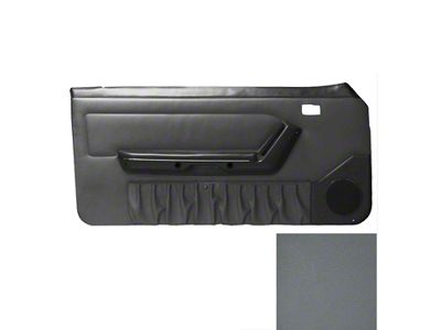 TMI Door Panels; Opal Gray Hampton (92-93 Mustang Coupe & Hatchback w/ Power Windows)