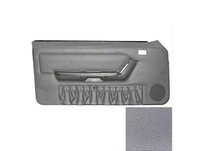 TMI Door Panels with Vinyl Inserts; Titanium Gray (1990 Mustang Coupe & Hatchback w/ Power Windows)