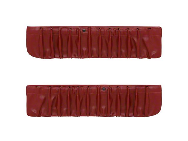 TMI Lower Door Panel Map Pockets; Scarlet Red (90-93 Mustang)