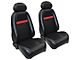 TMI Mach 1 Sport Front and Rear Seat Upholstery Kit; Dark Charcoal Vinyl with Silver Stripes (03-04 Mustang Mach 1)