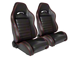 TMI Pro-Series Sport-SS Chicane II Seats; Black (Universal; Some Adaptation May Be Required)