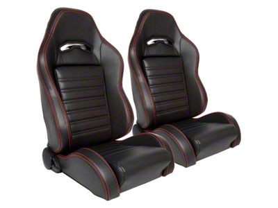 TMI Pro-Series Sport-SS Chicane II Seats; Black (Universal; Some Adaptation May Be Required)