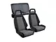 TMI Recaro Sport Front and Rear Seat Upholstery Kit; Black Vinyl and Black Cloth (79-82 Mustang Hatchback)