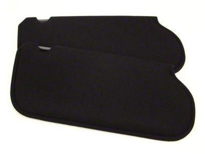 TMI Sun Visors; Black Cloth (85-93 Mustang)