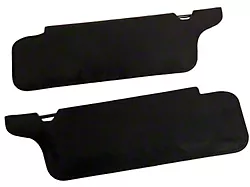 TMI Sun Visors without Mirrors; Black UniSuede (94-04 Mustang)