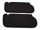 TMI Sun Visors without Mirrors; Ebony Black Cloth (85-93 Mustang Coupe & Hatchback w/o Sunroof or T-Top)