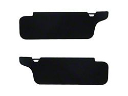 TMI Sun Visors without Mirrors; Ebony Black Cloth (94-04 Mustang)