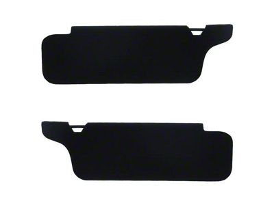 TMI Sun Visors without Mirrors; Ebony Black Cloth (94-04 Mustang)