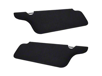 TMI Sun Visors without Mirrors; Midnight Black Cloth (94-04 Mustang)