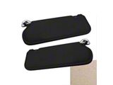 Sun Visors without Mirrors; Titanium Gray Cloth (85-93 Mustang Coupe & Hatchback w/o Sunroof or T-Top)