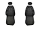TMI SVT Cobra Sport Front Seat Upholstery Kit with Cobra Logo; Dark Charcoal Vinyl and Dark Charcoal UniSuede (2001 Mustang Cobra)