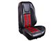 TMI Premium Sport R500 Upholstery and Foam Kit; Black Vinyl and Red Stripe/Stitch (99-04 Mustang Convertible)